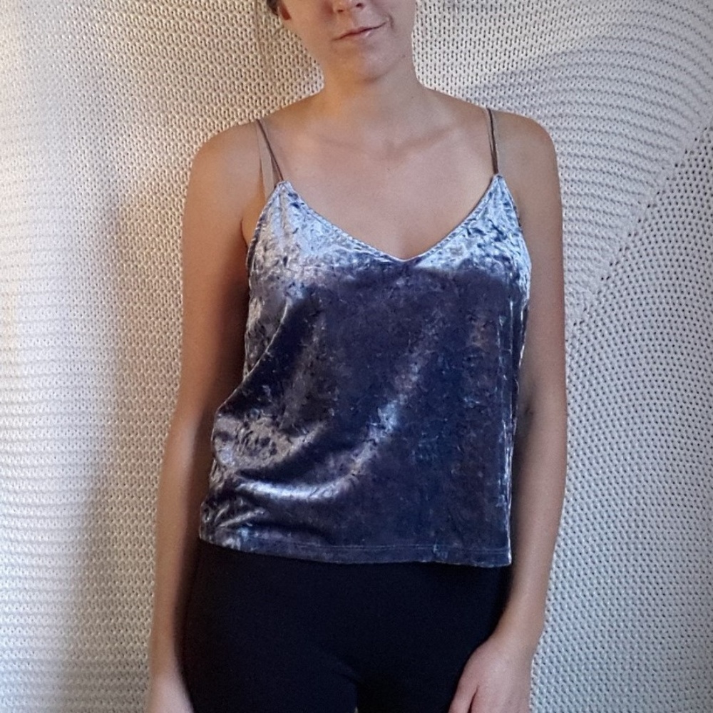Divided by H&M • Blue Crushed Velvet Tank
